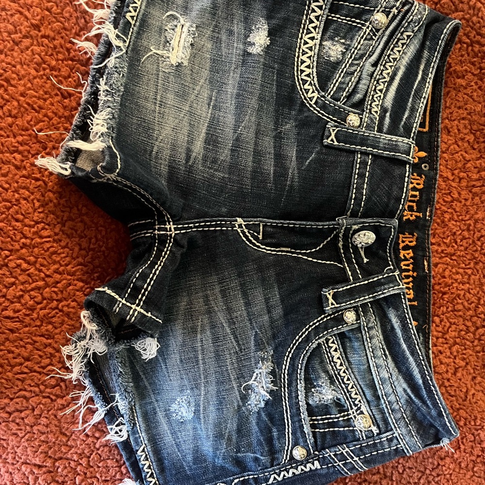 Rock Revival Women's Distressed  Denim Shorts “Becky”